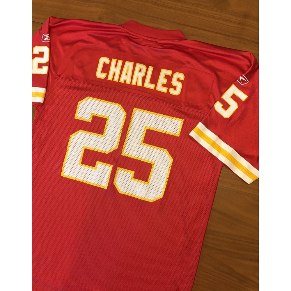 Vintage Kansas City Chiefs Reebok Jamaal Charles #25 Jersey Sz L Red 2008 Nylon